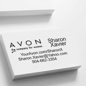 Custom Avon Consultant Stamp Style 6 Imprint Example