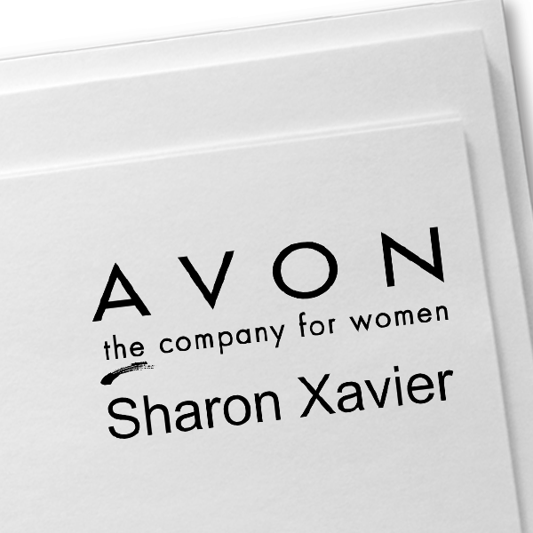 Custom Avon Consultant Stamp Style 8 Imprint Example