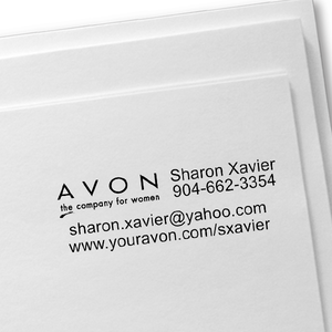 Custom Avon Consultant Stamp Style 9 Imprint Example