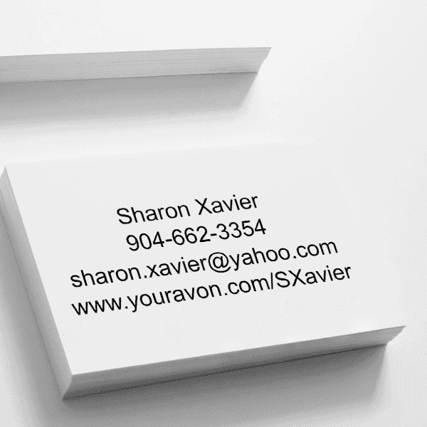 Custom Avon Consultant Stamp Style 10 Imprint Example