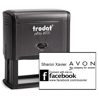Custom Avon Consultant Stamp Style 11