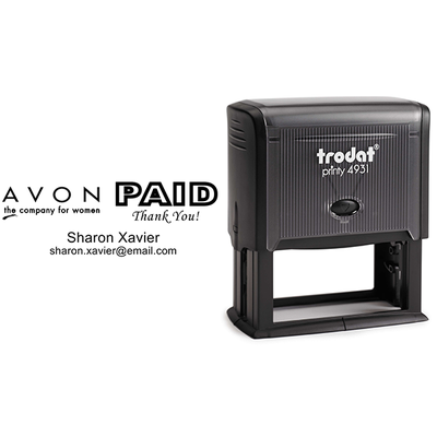 Custom Style 12 Avon Consultant Stamp - alternate view