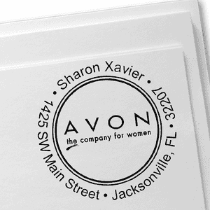 Avon Catalog Stamp Style 4 Imprint Example