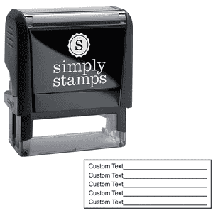 5 Line Form Custom Rubber Stamp