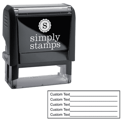 5 Line Form Custom Rubber Stamp