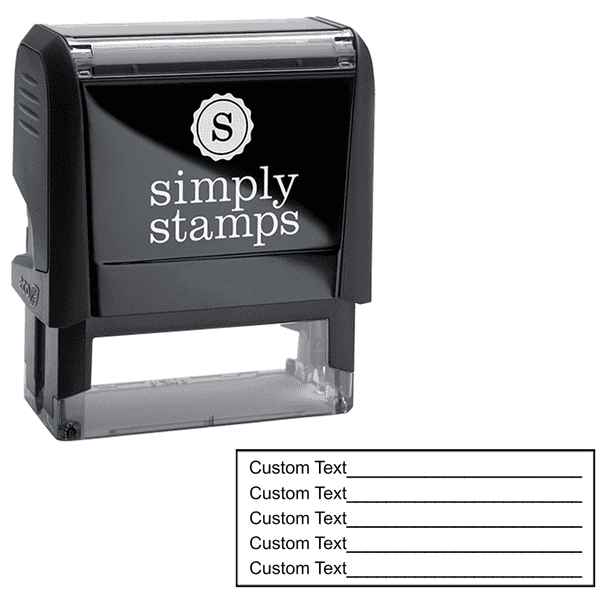 5 Line Form Custom Rubber Stamp