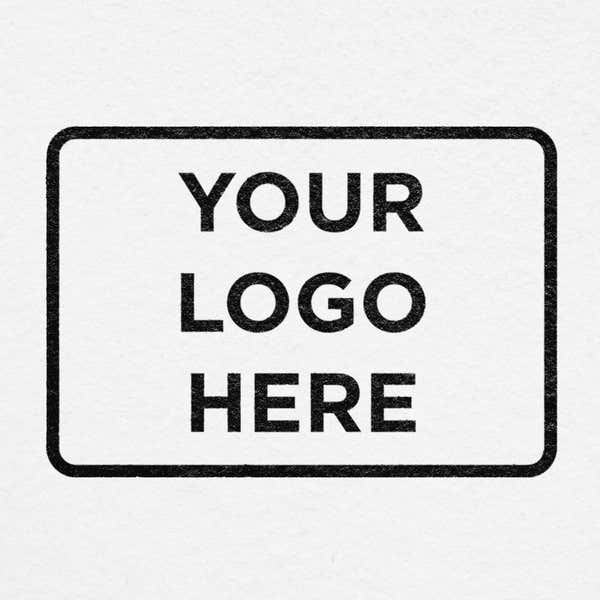 Custom logo design stamped onto paper stationery