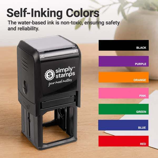 Chart of available ink colors for the Open Circle Round Logo Stamp