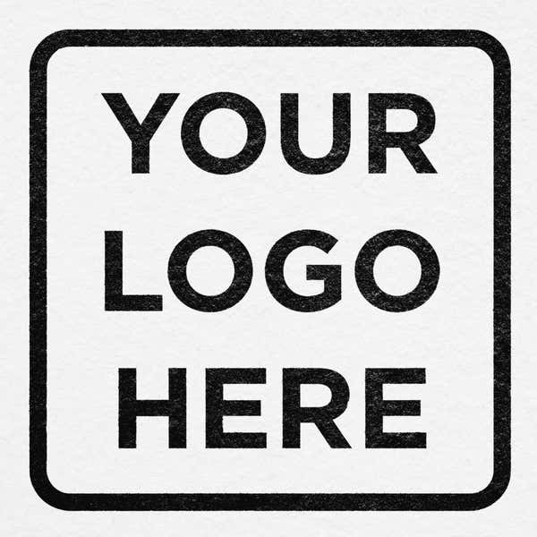 Custom logo design stamped onto paper stationery