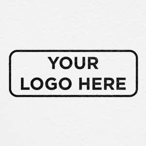 Custom logo design stamped onto paper stationery