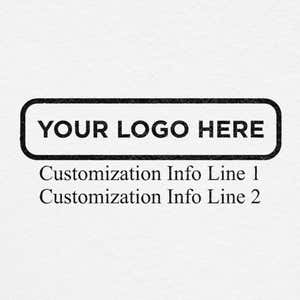 Custom logo design stamped onto paper stationery