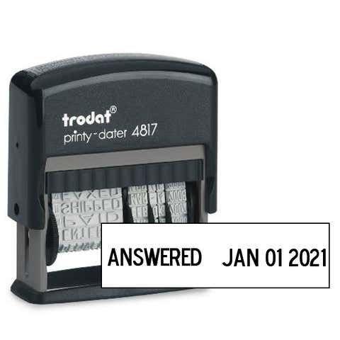 Trodat Dial-A-Phrase 12 Phrases Dater Stamp