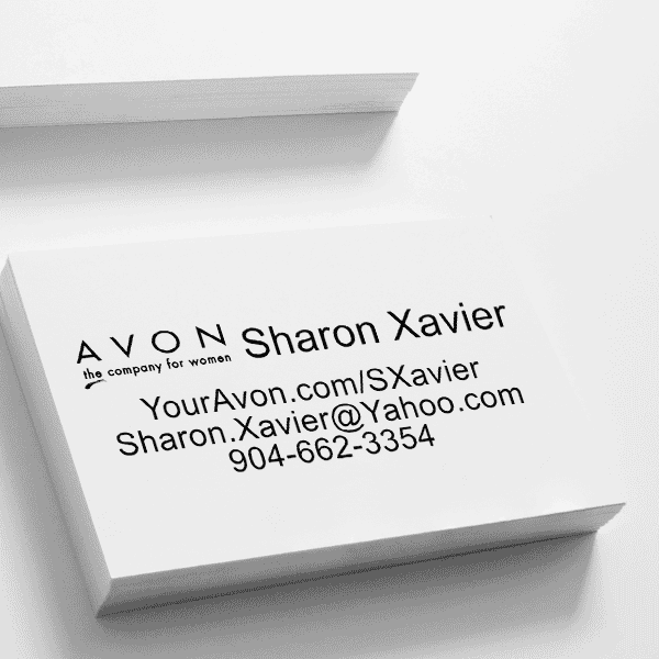 Avon Catalog Stamp Style 5 Imprint Example