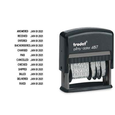 Trodat Dial-A-Phrase 12 Phrases Dater Stamp - alternate view