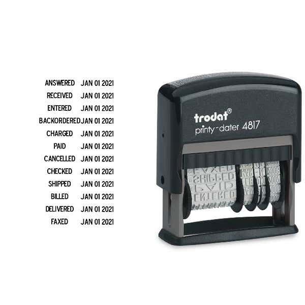 Trodat Dial-A-Phrase Dater With 12 Phrases