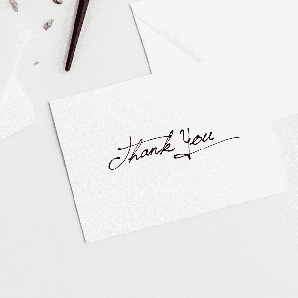 Elegant Thank You Stamp Imprint Example