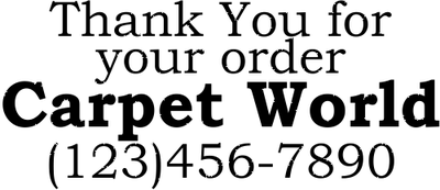 Thank You for Your Order Stamp