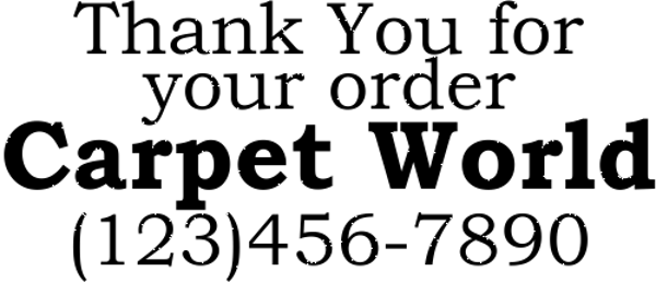Thank You for Your Order Stamp