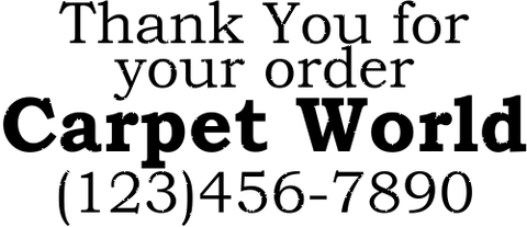 Thank You for Your Order Stamp
