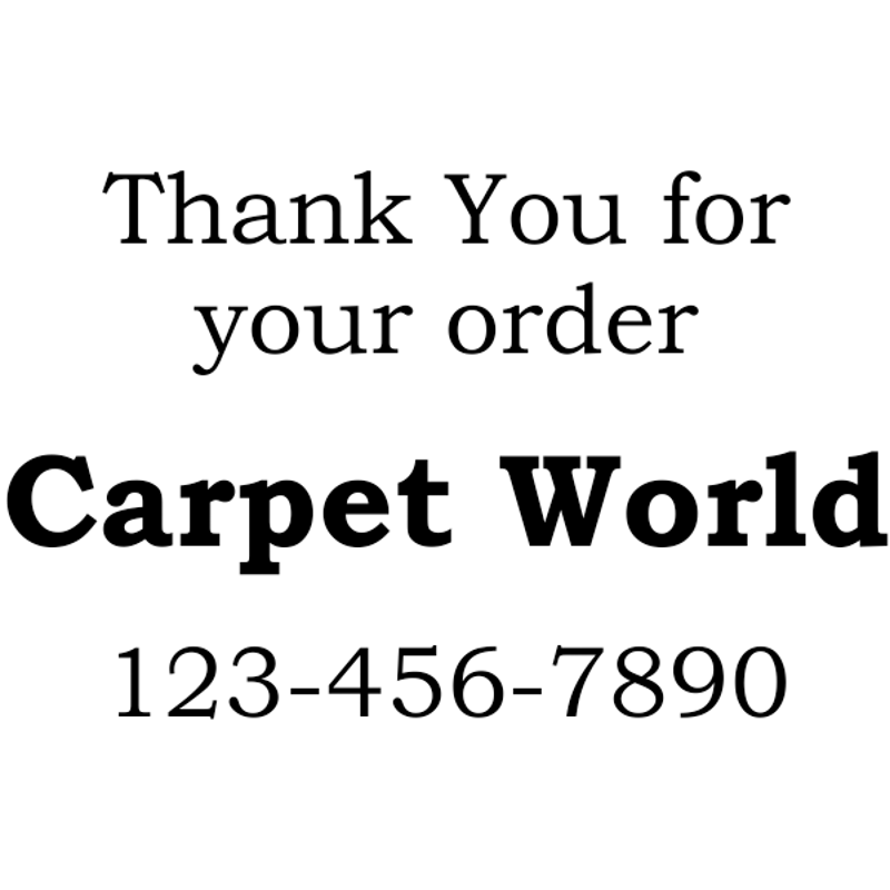 Thank You For Your Order Rubber Stamper