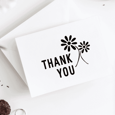 Thank You Flower Stamp - alternate view