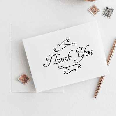 Fancy Thank You Stamp - alternate view