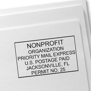 Non-Profit Organization Postage Permit Stamp  Imprint Example