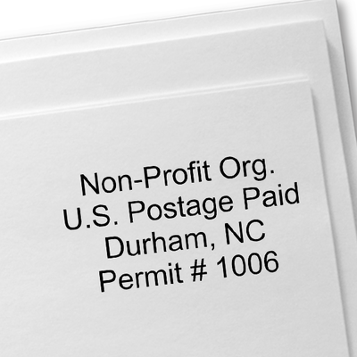 Non-Profit Org Postage Paid Permit Stamp - alternate view