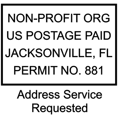 Non-Profit Postage Paid Address Service Request Stamp - alternate view