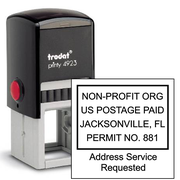 Non-Profit Postage Paid Address Service Request Stamp