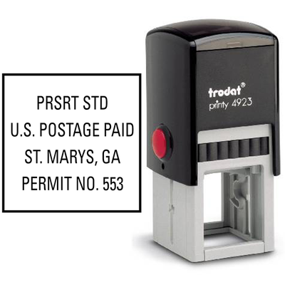 Pre-Sorted Postage Paid Permit Stamp Body and Design