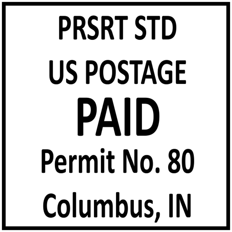 Pre-Sorted Standard Postage Paid Permit Stamp  Imprint Example