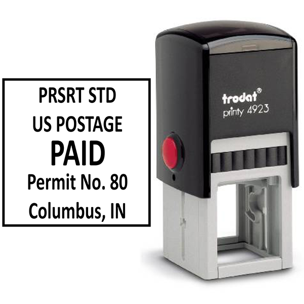 Pre-Sorted Standard Postage Paid Permit Stamp  Body and Design