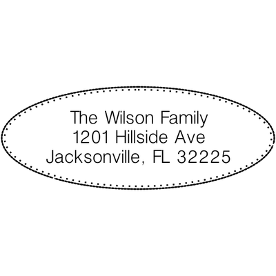 Dots Oval Address Stamp