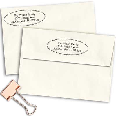 Dots Oval Address Stamp - alternate view