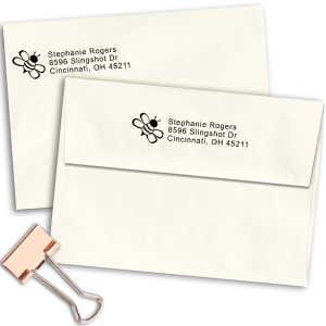 Bumble Bee Address Stamp Imprint Example