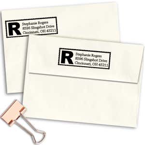 Bold Letter Address Stamp Imprint Example