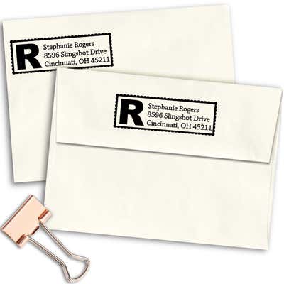 Bold Letter Address Stamp - alternate view