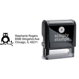 Cute Owl Address Stamp Body and Design