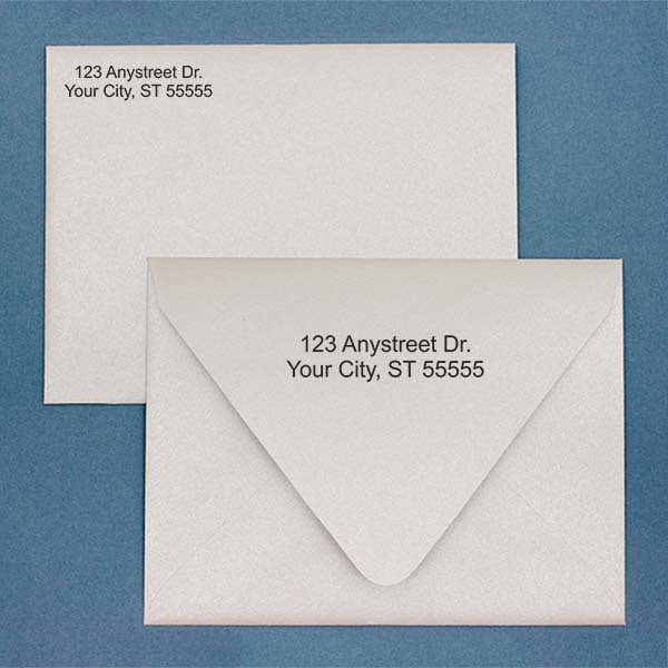 2 Line Stamp Imprint Example on Envelopes