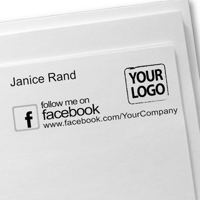 Follow Me on Facebook Logo Stamp - alternate view