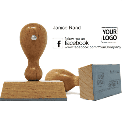 Follow Me on Facebook Logo Stamp w/ Catalog Ink