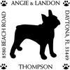 Boston Terrier dog address stamp
