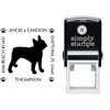 Boston Terrier Pet Lover Dog Return Address Stamp Body and Design