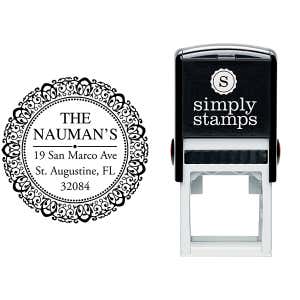 Harrison Round Return Address Stamp Body and Design