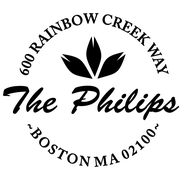 Phillips Round Return Address Stamp