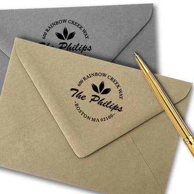Phillips Round Return Address Stamp - alternate view