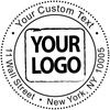 Custom Logo Round Address Stamp