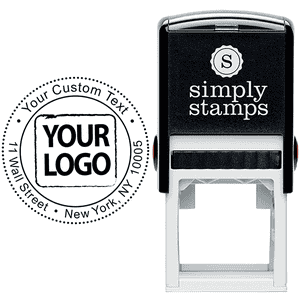 Custom round logo address with sample impression