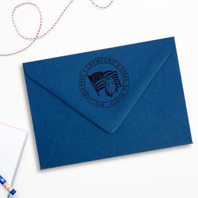 Eagle Freedom Return Address Stamp - alternate view